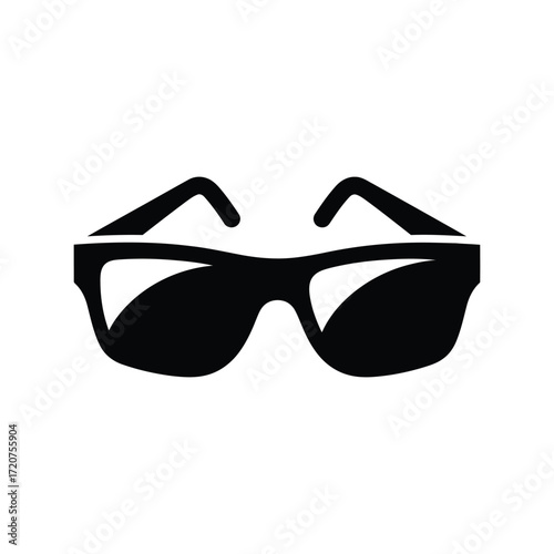 Modern stylish sunglasses silhouette isolated graphic icon symbol vector