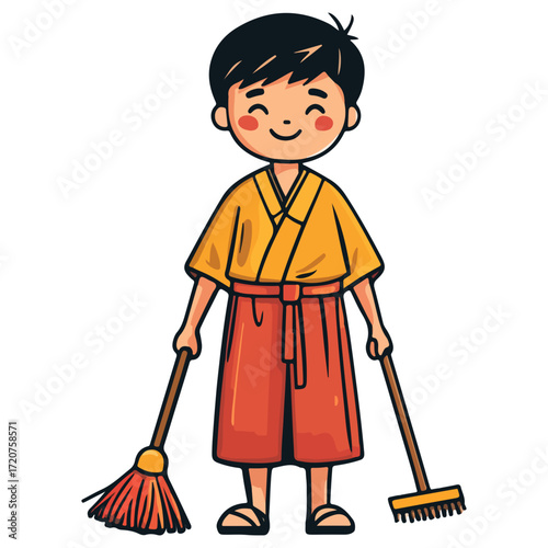 spring cleaning, new year, vector, transparent background, festival, asia, cleanliness, culture, cleaner, cleaning, work, housework, clean, worker, job, home, working