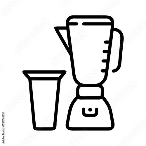Blender With Mixing Jar Icon For Web And Graphic Design
