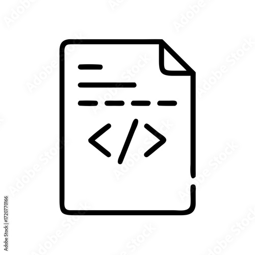 Coding Script Document File Layout Icon For Web And Graphic Design