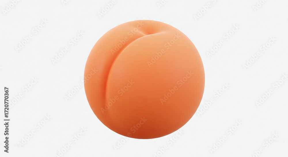 Fototapeta premium A close-up studio shot of a ripe, vibrant orange apricot fruit against a white background.