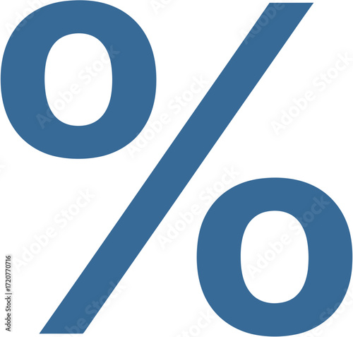 Simple Flat Design Percentage Sign Symbol Graphic Element Illustration