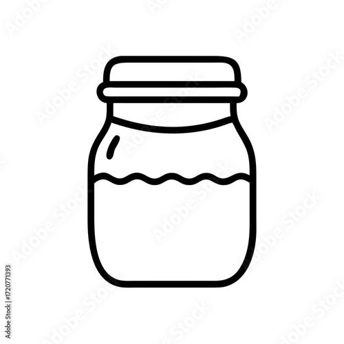 Glass Jar Of Jam Or Jelly Icon For Web And Graphic Design