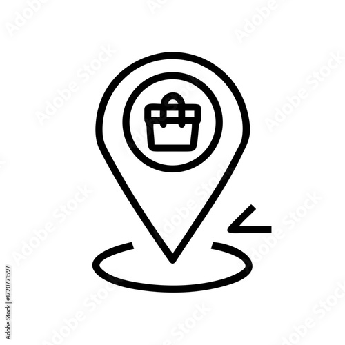 Grocery Location Delivery Pin Icon For Web And Graphic Design