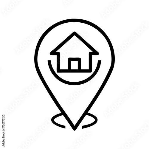 Location House Map Pin Home Destination Icon For Web And Graphic Design