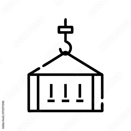 Logistics Shipping Crate Box Icon For Web And Graphic Design