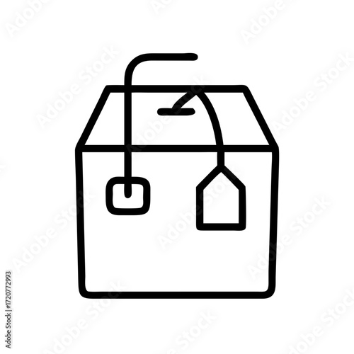 Packaged Tea Box Icon For Web And Graphic Design