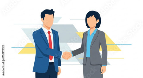 Business partnership handshake agreement collaboration success professional cooperation deal meeting