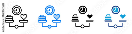 Worklife icon set multiple style collection
