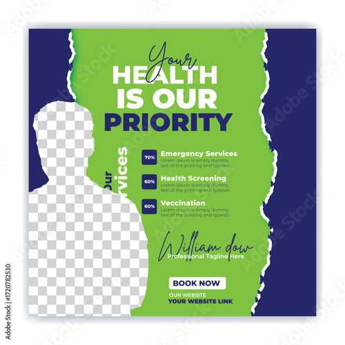 Medical, dental,Optometrist and Eye clinic social media post and square banner design for facebook and instagram.
