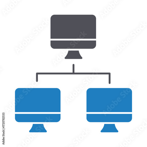 Computer network Vector Icon which can easily modify or edit