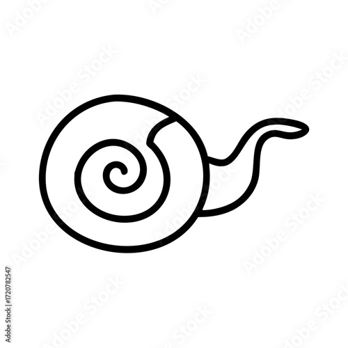 Spiral Snail Shell With Garden Pest Icon For Web And Graphic Design