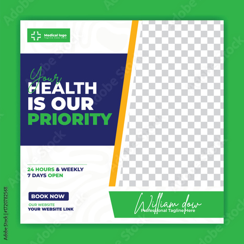 Medical, dental,Optometrist and Eye clinic social media post and square banner design for facebook and instagram.

