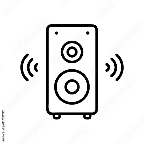 Subwoofer Speaker Audio System Icon For Web And Graphic Design