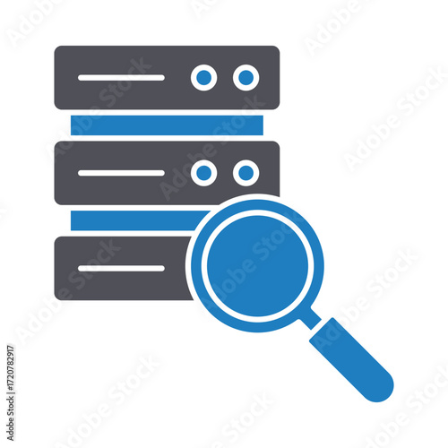 Database analysis Vector Icon which can easily modify or edit