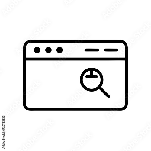 Web Browser Search Optimization Symbol Icon For Web And Graphic Design