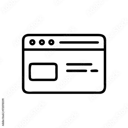 Web Browser With Ui Ux Design Layout Icon For Web And Graphic Design