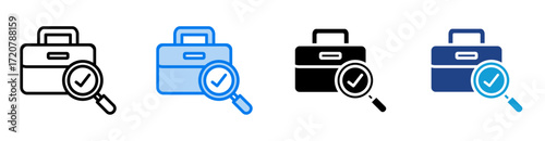 Job icon set multiple style collection