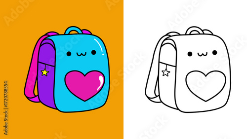 Cute bag character vector image in EPS format