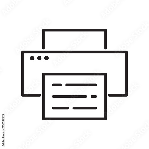 Printer Fax Web Icon Vector Design
