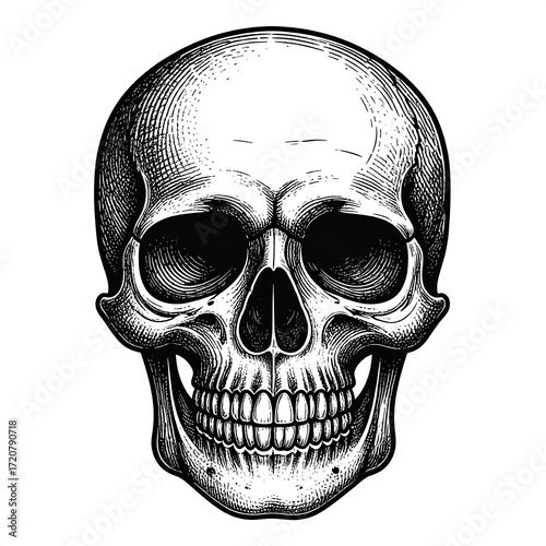 Detailed grayscale skull (1)