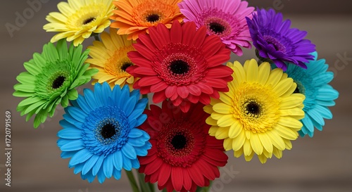 Colorful gerbera daisy bouquet