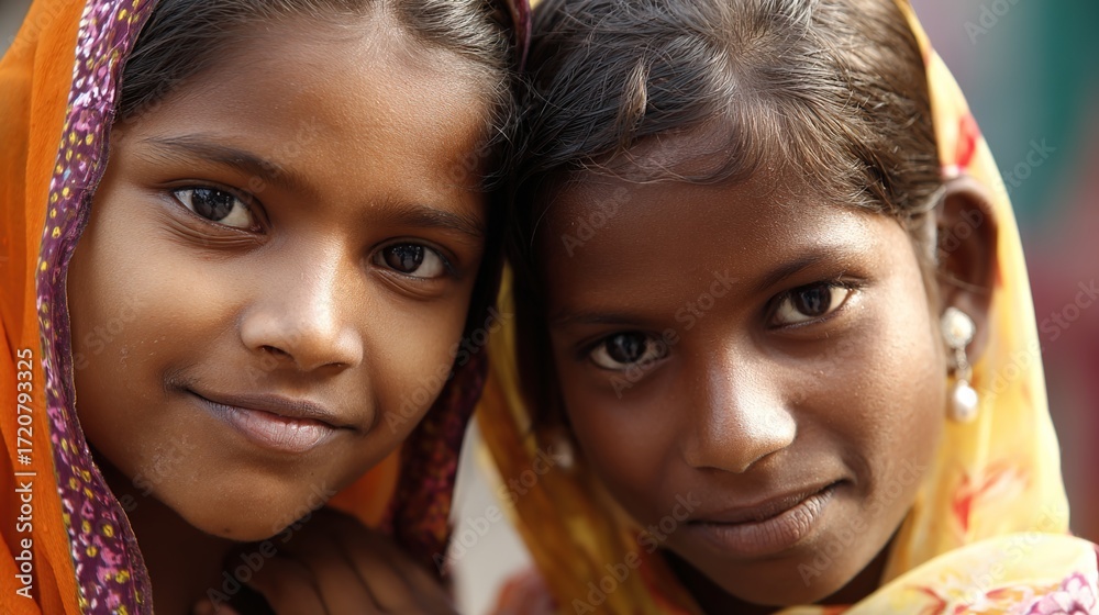 Obraz premium International Day of the Girl Child: Amplifying Girls' Voices, Fueling Girl Power to Shatter Barriers in Education, Safety & Leadership—Turning Their Vision for Equality into Action for a Empowered Fu
