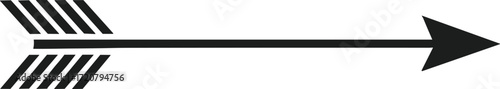 Straight Arrow Silhouette Vector – Minimal Black Design for Valentine’s Day and Love Themes
