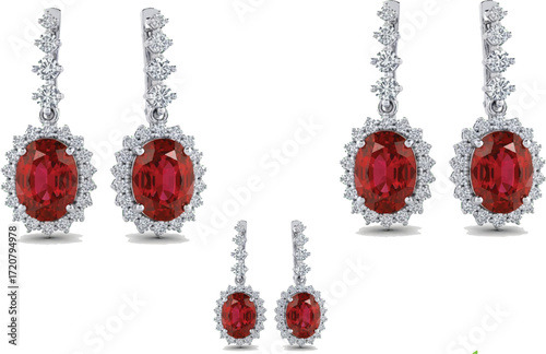  jewelry design — this time it’s a **pair of earrings**.