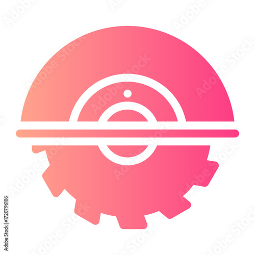 circular saw gradient icon
