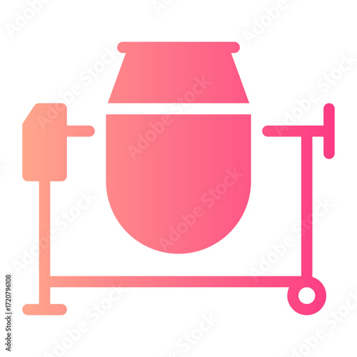 concrete mixer gradient icon