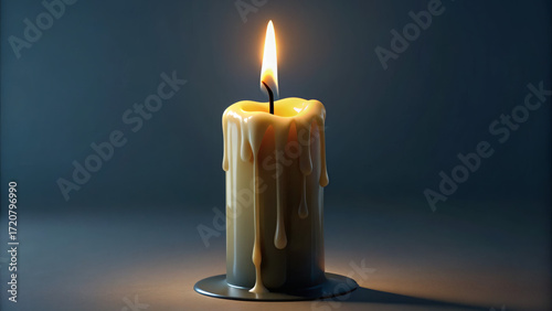 burning candle on a dark background