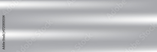 Silver foil background with a metallic mirror texture. Chrome gradient surface with a slight sheen. Gray aluminum sheet with reflections. Abstract cool background of platinum and titanium. Vector