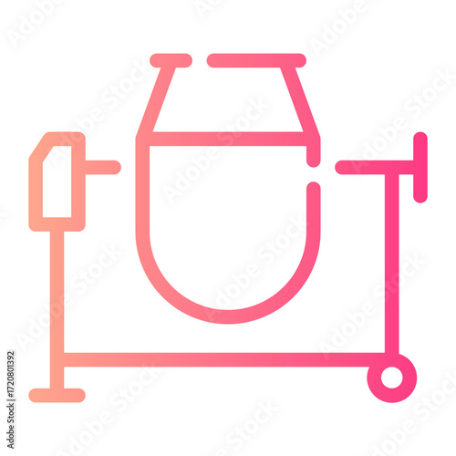 concrete mixer gradient icon