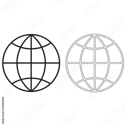 Globe icon, earth icon vector