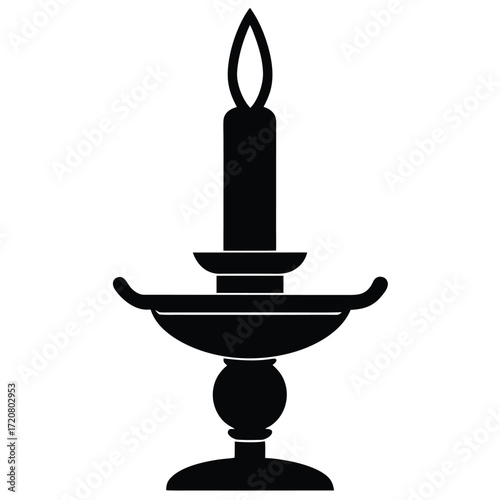 candle holder vector icon