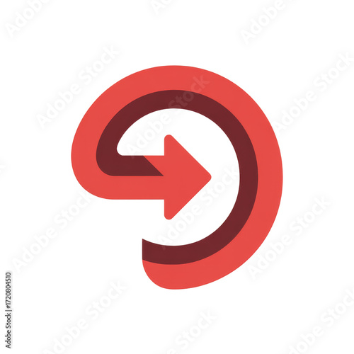 Free Download Red arrow icon vector illustration for direction navigation and user interface design arrow design on transparent background - GFXLoad