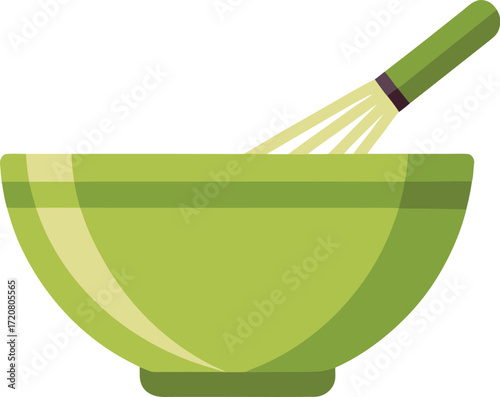 Matcha bowl with whisk