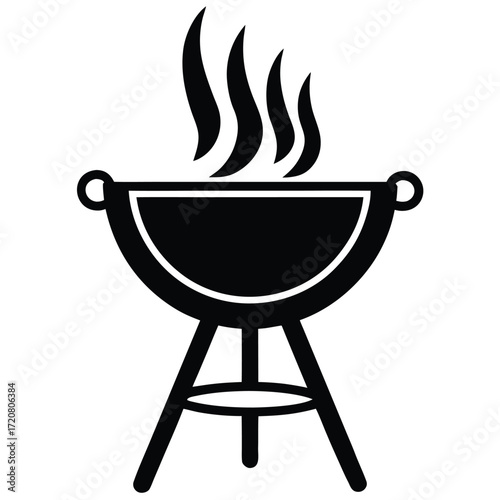 grilled barbecue vector icon