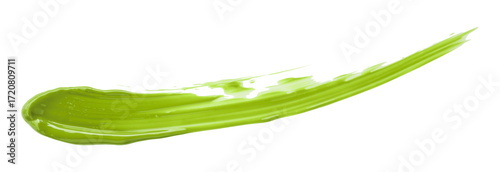 green watercolor brush isolated on transparent background