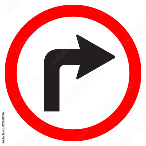right turn icon - traffic sign