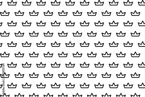Black Crown Line Pattern Background