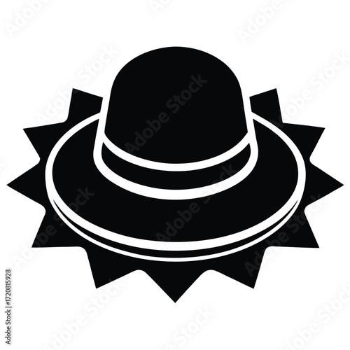 sun hat vector icon