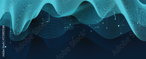 Abstract technology or business background for science presentation