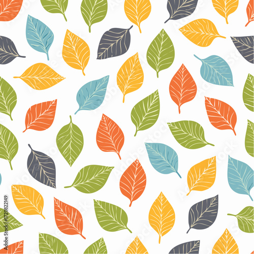 Modelo sin costuras de hojas de otoño Follaje de otoño Diseño para papel de embalaje textil de tela
2