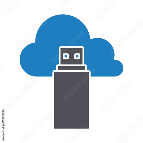 Cloud drive Vector Icon which can easily modify or edit