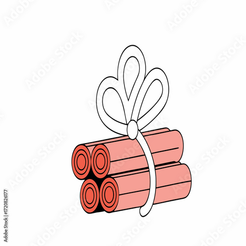 Aromatic cinnamon sticks in glass jar with transparency background, evoking warmth and cozy feelings