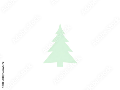 Simple, elegant minimalist evergreen tree silhouette perfect for holiday designs, winter themes, and nature projects seeking a clean, modern aesthetic with a touch of festive cheer.