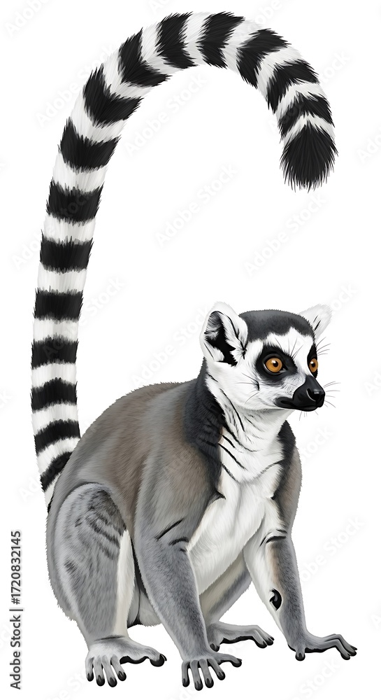 Fototapeta premium Ring-tailed Lemur Portrait.