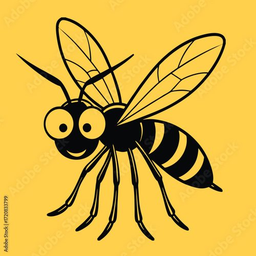 design logo vector icon illustration mosquito